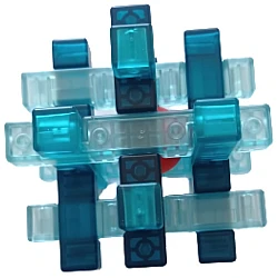 Σπαζοκεφαλιά - Γρίφος iq test PVC Square (80x80x80) mm QY8118 Blue (oem)