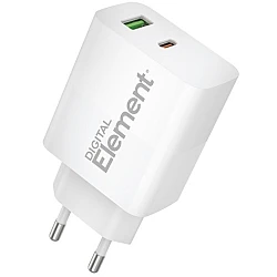 Digital Element CH-200 30W 2-Port GaN Fast Charger White