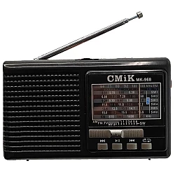Φορητό Ραδιόφωνο Retro CMiK MK-958 Portable Radio Rechargeable MP3 USB/TF/AM/FM Black