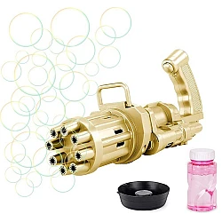 Διασκεδαστικός εκτοξευτής φυσαλίδων Gatling Electric Bubble Gun NO 688 Gold (oem)