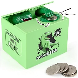 Κουμπαράς Αυτόματος Stealing Coin Box Saving Box Monster Dinosaur Green (oem)