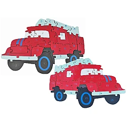 3D Ξύλινο Puzzle με 26 Αριθμούς και το Αγγλικό Αλφάβητο Σχέδιο Αυτοκίνητο / New 3D Puzzle Car with Letters and English Alphabet (oem)