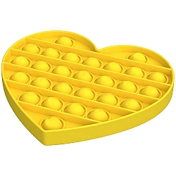 Παιχνίδι κατά του στρες Anti Stress Push Pop Bubble / Sensory Toy / Autism / Special Needs Stress Relief / Heart Design in Yellow (oem)