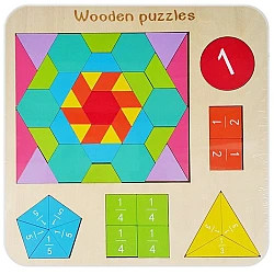 Ξύλινο Εκπαιδευτικό Puzzle 54 τεμ Wooden Tetris Puzzle Educational Toys SDS-2483 (oem)