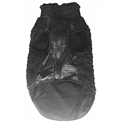 Ρουχαλάκι για Κατοικίδια Μήκους 42cm Large Size Fleece Bodysuit Zip Opening for Pets Black (oem)