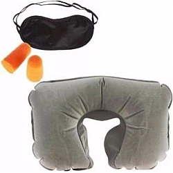 Travel Pillow 3 in 1 Travel Set Eye Cover Ear Plug Neck Pillow (oem)