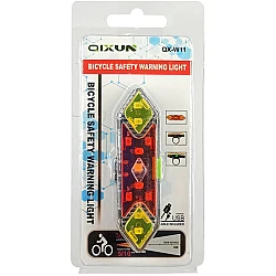 Πίσω Φώς Ασφαλείας Ποδηλάτου με Μπαταρία 80mAh Qixun QX-W11 Bicycle Safety Warning Light (oem)