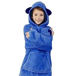 Φούτερ Παιδικό με Κουκούλα Huggle Pets Hoodie Pet That Turns into a Hoodie 3-11 years Blue Bear