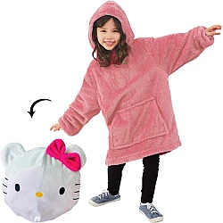 Φούτερ Παιδικό με Κουκούλα Huggle Pets Hoodie Pet That Turns into a Hoodie 3-11 years Pink Hello Kitty