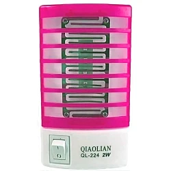 Αντικουνουπική Συσκευή Πρίζας QIAOLIAN QL-224 SMD 2W Mosquito Electronic Repellent With Night Light in White-Fuchsia