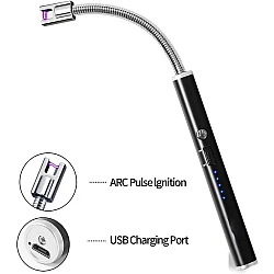 Ηλεκτρικός Αντιανεμικός Αναπτήρας Electric ARC BBQ Lighter XH-702B Black (oem)